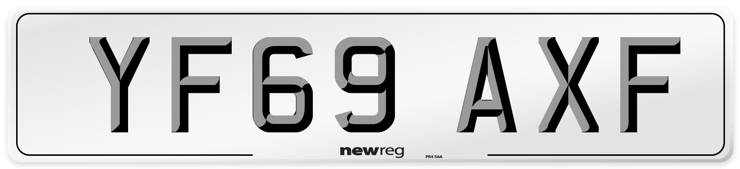 YF69 AXF Number Plate from New Reg